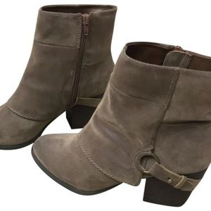 Grey booties (very comfortable) never worn